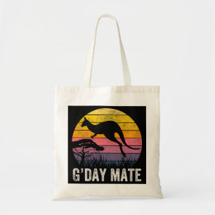 Australia G'day Mate Funny Kangaroo Australian Sym Tote Bag