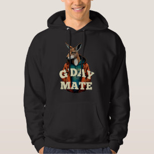 Australia G'Day Mate   Kangaroo Australian Symbol Hoodie