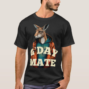 Australia G'Day Mate   Kangaroo Australian Symbol T-Shirt