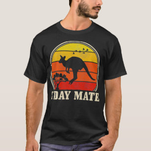 Australia G'day Mate Kangaroo Vintage Sunset Austr T-Shirt