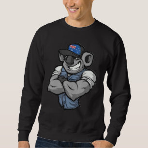 Australia G'day Mate Men Koala Australian Flag Sy Sweatshirt