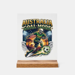 Australia Goal Mode Skeleton Striker Nations Stree Acrylic Sign