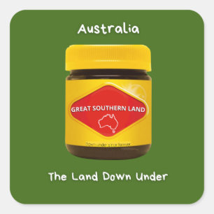 Australia Great Southern Land Square Sticker