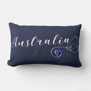 Australia Heart Throw Cushion, Australian Lumbar Cushion