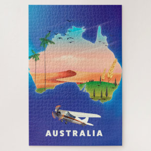 Australia Holiday travel poster Jigsaw Puzzle
