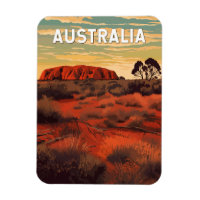 Australia Illustration Travel Art Vintage