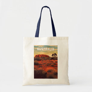 Australia Illustration Travel Art Vintage Tote Bag