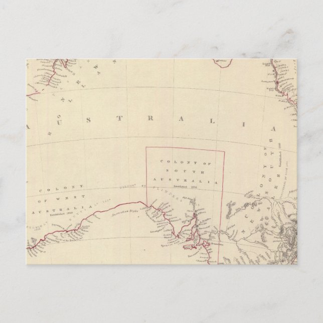 Australia in 1839 postcard (Front)