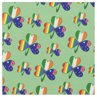 Australia Ireland Gay Pride Shamrock Fabric