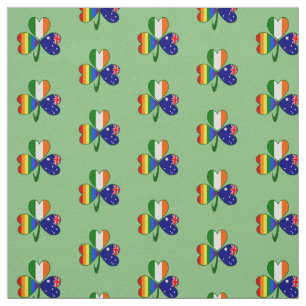 Australia Ireland Gay Pride Shamrock Fabric