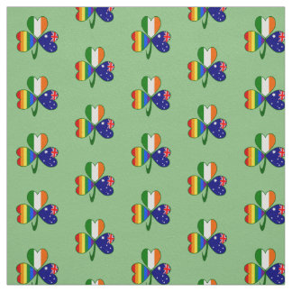Australia Ireland Gay Pride Shamrock Fabric