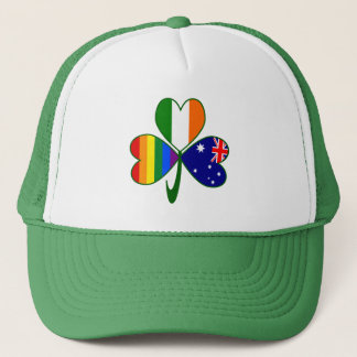 Australia Ireland Gay Pride Shamrock Trucker Hat