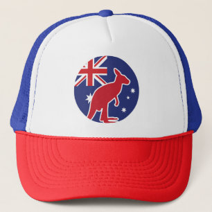 Australia Kangaroo Australian National Animal Flag Trucker Hat