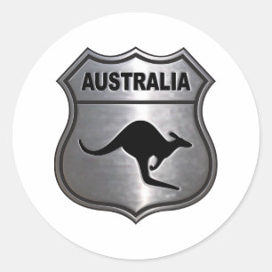 Australia Kangaroo Classic Round Sticker
