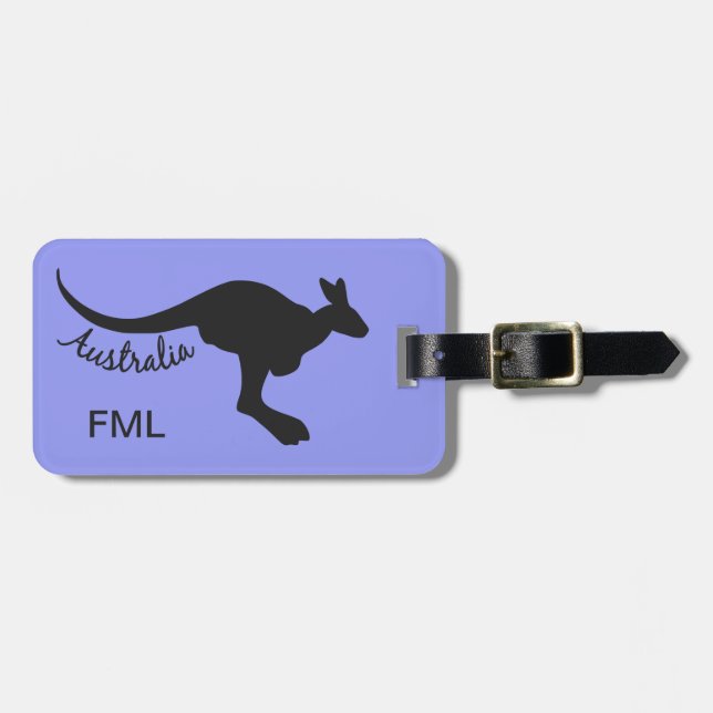 Australia Kangaroo custom luggage tag (Front Horizontal)