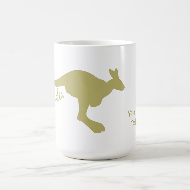 Australia Kangaroo custom mugs (Center)