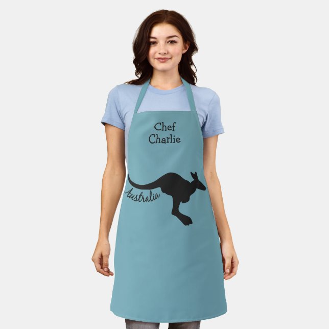 Australia Kangaroo custom name Apron (Worn)