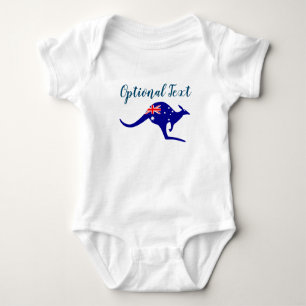 Australia Kangaroo & Flag Baby Bodysuit