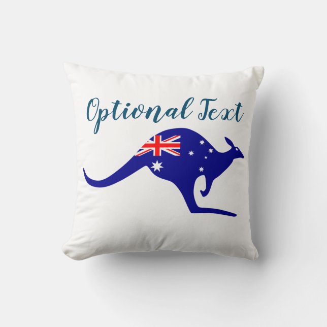 Australia Kangaroo & Flag Cushion (Front)