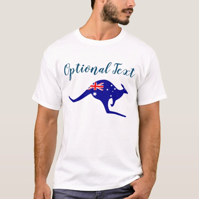 Australia Kangaroo & Flag T-Shirt (Front)