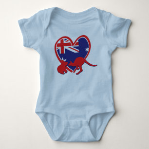 Australia Kangaroo Koala Love Baby Bodysuit