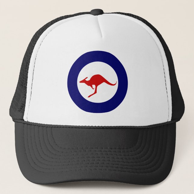 Australia kangaroo military aviation roundel trucker hat (Front)