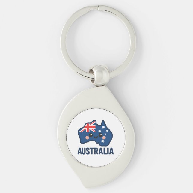Australia Kawaii Fusion – Bold & Adorable Key Ring (Front)