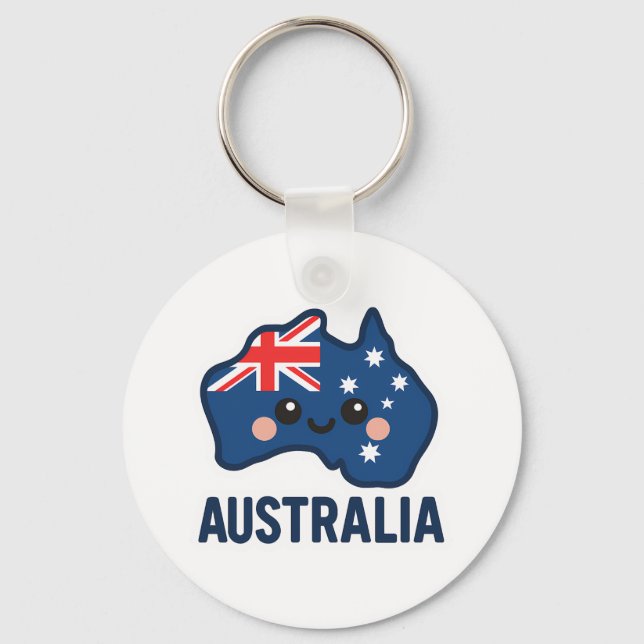 Australia Kawaii Fusion – Bold & Adorable Key Ring (Front)