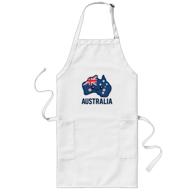 Australia Kawaii Fusion – Bold & Adorable Long Apron (Front)