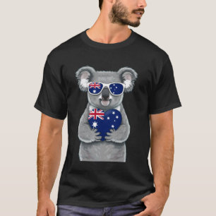 Australia Koala Bear Australian Flag T-Shirt
