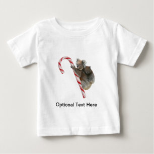 Australia Koala Bears and Candy Cane Baby T-Shirt