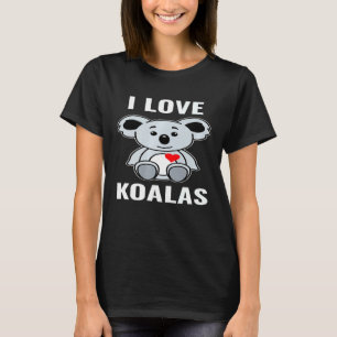 Australia Koala I Love Koalas Heart Bear Animal Zo T-Shirt