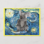 Australia Koala in Starry Night Spoof Postcard<br><div class="desc">Australia Koala in Starry Night Spoof Postcard</div>