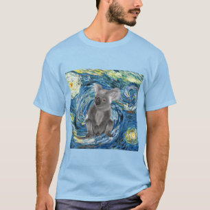 Australia Koala in Starry Night Spoof T-Shirt