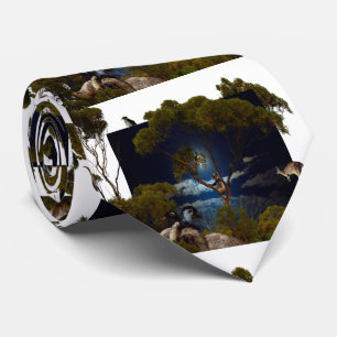 Australia Koala With Australian Wildlife, Tie