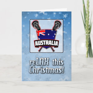 Australia Lacrosse Shield Christmas Card