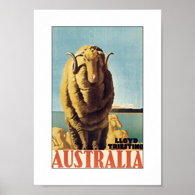 Australia - Lloyd Triestino (white) Poster (Front)