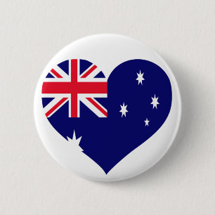 Australia Love 6 Cm Round Badge