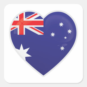 Australia Love Icon Square Sticker