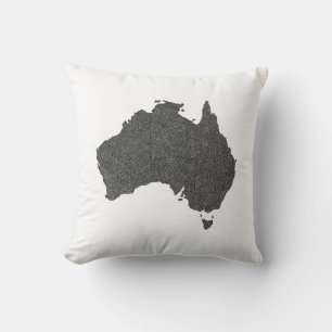 Australia Map Design with Hidden Borders Cushion