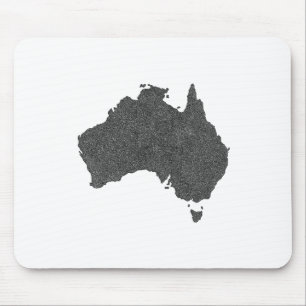Australia Map Design with Hidden Borders Mouse Pad