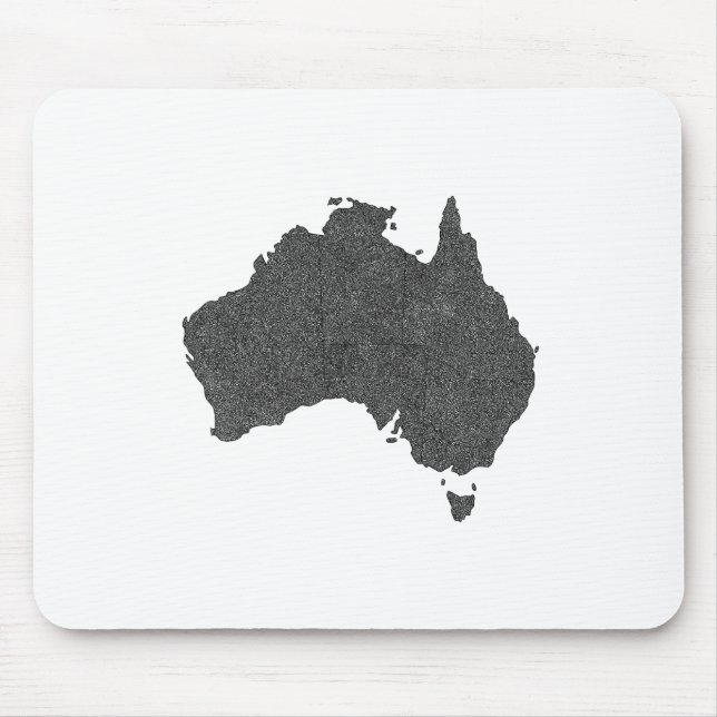 Australia Map Design with Hidden Borders Mouse Pad (Front)