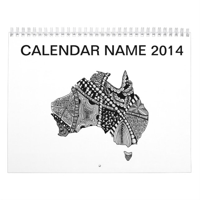 Australia Map Doodle Calendar (Cover)