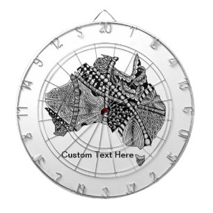 Australia Map Doodle Dartboard