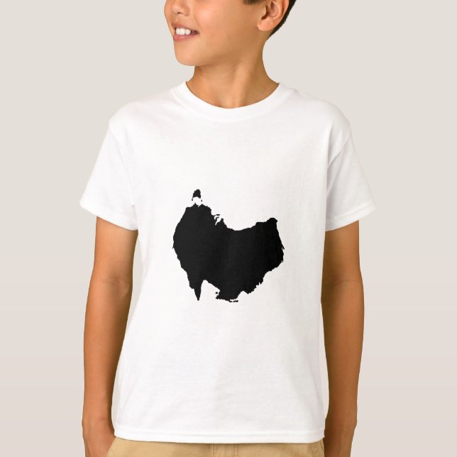 Australia Map Down Under Visual Pun Humour T-Shirt (Front)