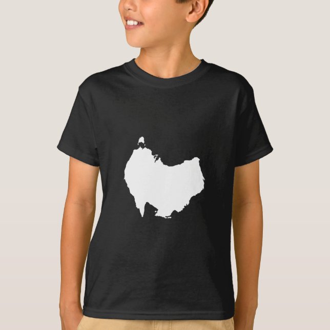 Australia Map Down Under Visual Pun Humour T-Shirt (Front)