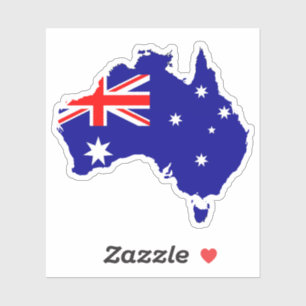 Australia map flag