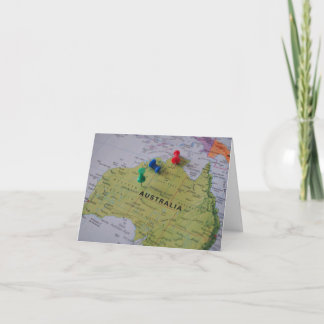Australia Map Greeting Card 