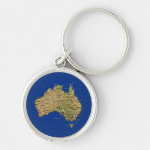 Australia Map Keychain