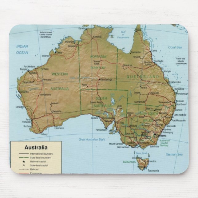 Australia Map Mousepad (Front)